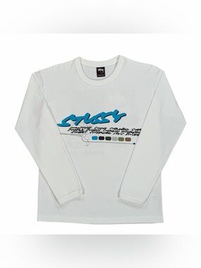 Vintage Stussy x Futura Geographical Concept Long Sleeve 2008 T Shirt Size Small